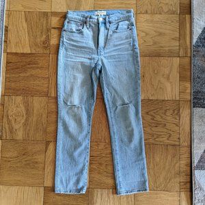 Madewell The High-Rise Slim Crop Boyjean - Size 24 - Light Wash